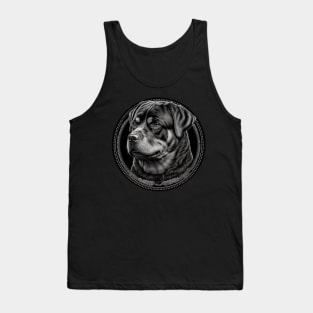 Cute Black and white Rottweiler Tank Top